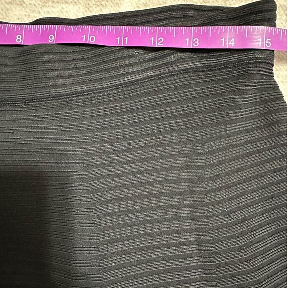 T by Alexander Wang Black Ruffle Embellished Textured Midi Skirt, Size L - Picture 6 of 7